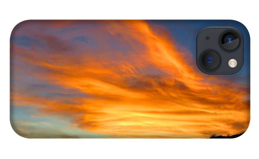 Arizona iPhone 13 Case featuring the photograph Flaming Hand Sunset by Judy Kennedy