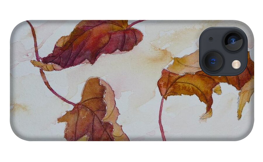 Fall iPhone 13 Case featuring the painting Floating by Ruth Kamenev