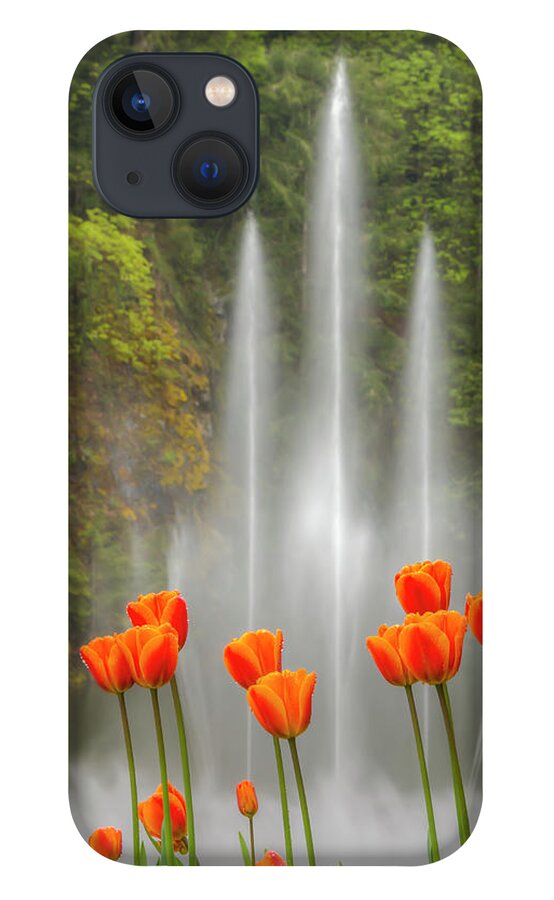 Butchart iPhone 13 Case featuring the photograph Flower Fountain by Kristina Rinell