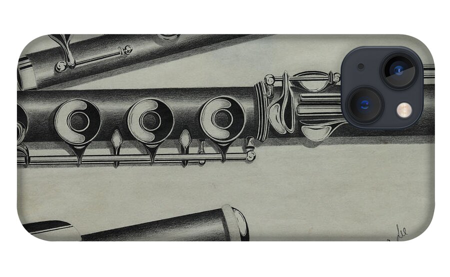 Flute iPhone 13 Case featuring the drawing Flutes by Gregory Lee