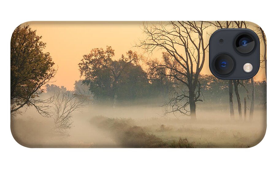 Illinois iPhone 13 Case featuring the photograph Foggy Fall Morning on Gary Avenue by Joni Eskridge