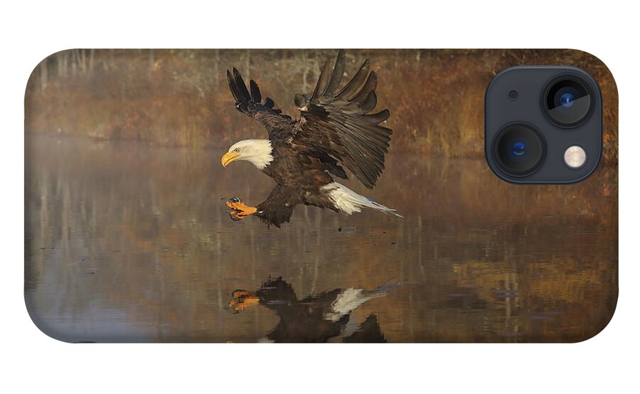 Eagle iPhone 13 Case featuring the photograph Foggy Morning Fishing by Duane Cross