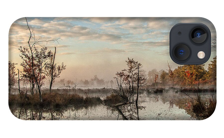 Landscape iPhone 13 Case featuring the photograph Foggy Morning in the Pines by Louis Dallara