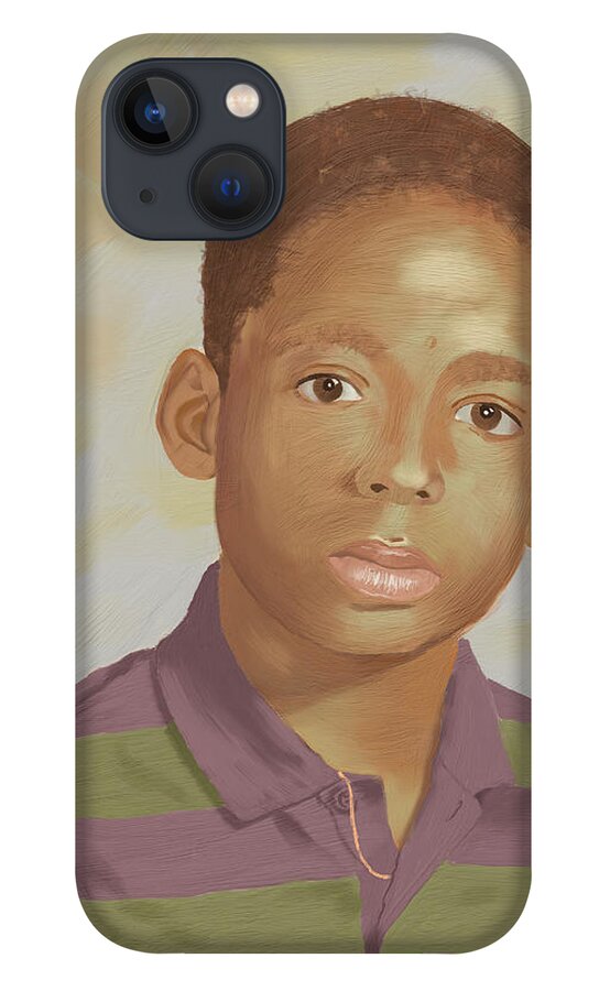 Portrait iPhone 13 Case featuring the digital art For My Brother by Mal-Z