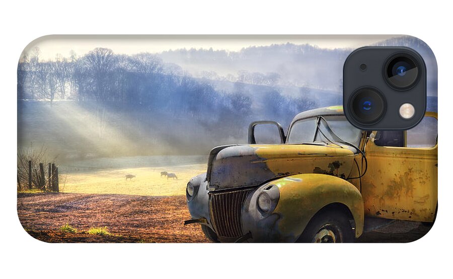 Appalachia iPhone 13 Case featuring the photograph Ford in the Fog by Debra and Dave Vanderlaan