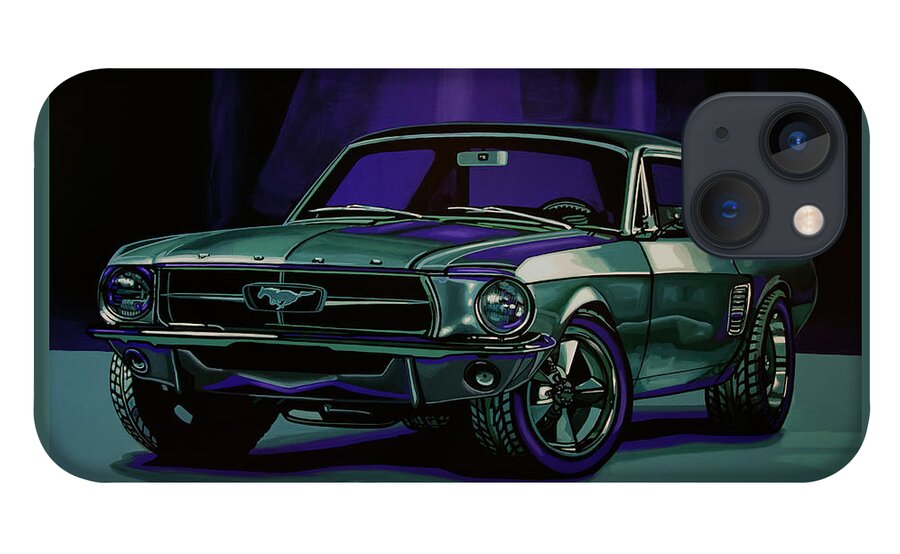 Ford Mustang iPhone 13 Case featuring the painting Ford Mustang 1967 Painting by Paul Meijering