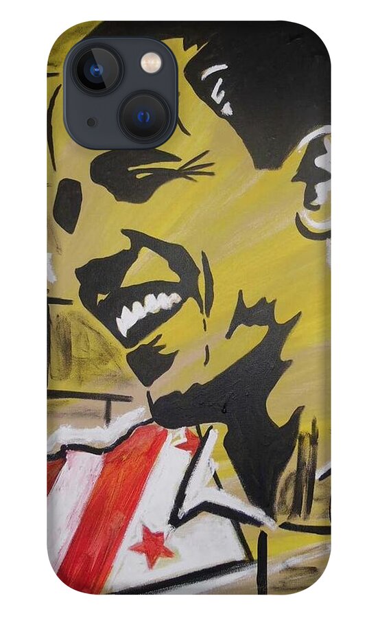 Obama iPhone 13 Case featuring the painting Forever POTUS by Antonio Moore