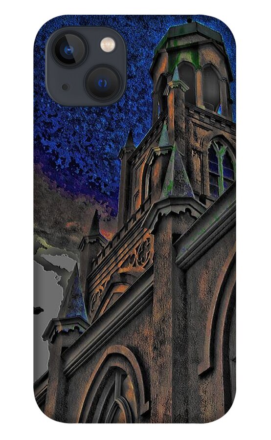 Church iPhone 13 Case featuring the digital art Fortified by Vincent Green