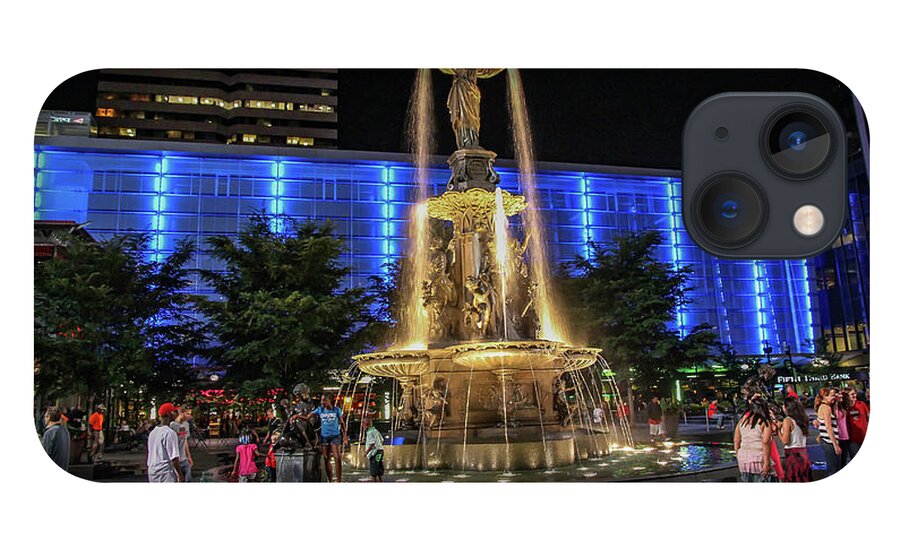 City iPhone 13 Case featuring the photograph Fountain Square Cincinnati by Kevin Craft
