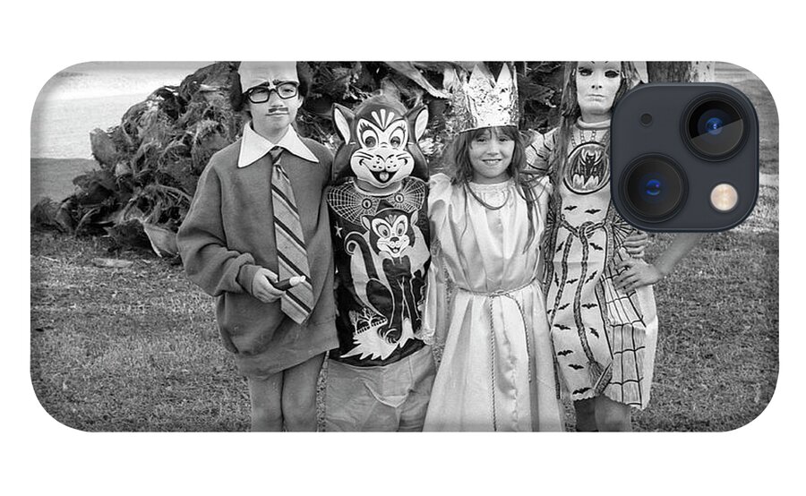 Halloween iPhone 13 Case featuring the photograph Four Girls in Halloween Costumes, 1971, Part One by Jeremy Butler