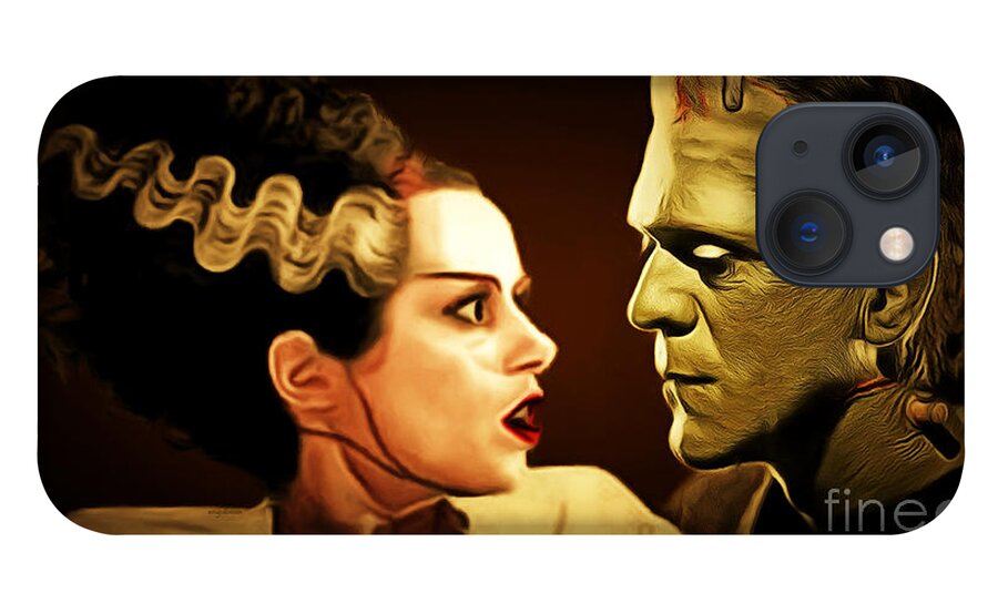 Wingsdomain iPhone 13 Case featuring the photograph Frankenstein and The Bride I Have Love In Me The Likes Of Which You Can Scarcely Imagine 20170407 by Wingsdomain Art and Photography