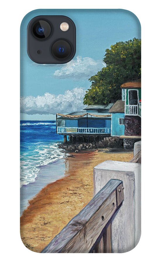 Landscape iPhone 13 Case featuring the painting Front Street Lahaina by Darice Machel McGuire