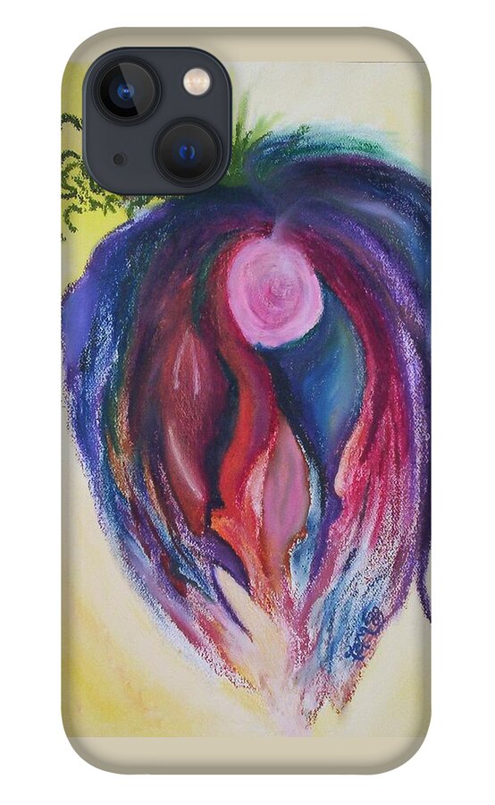 Abstract iPhone 13 Case featuring the painting Fruit by Suzanne Udell Levinger
