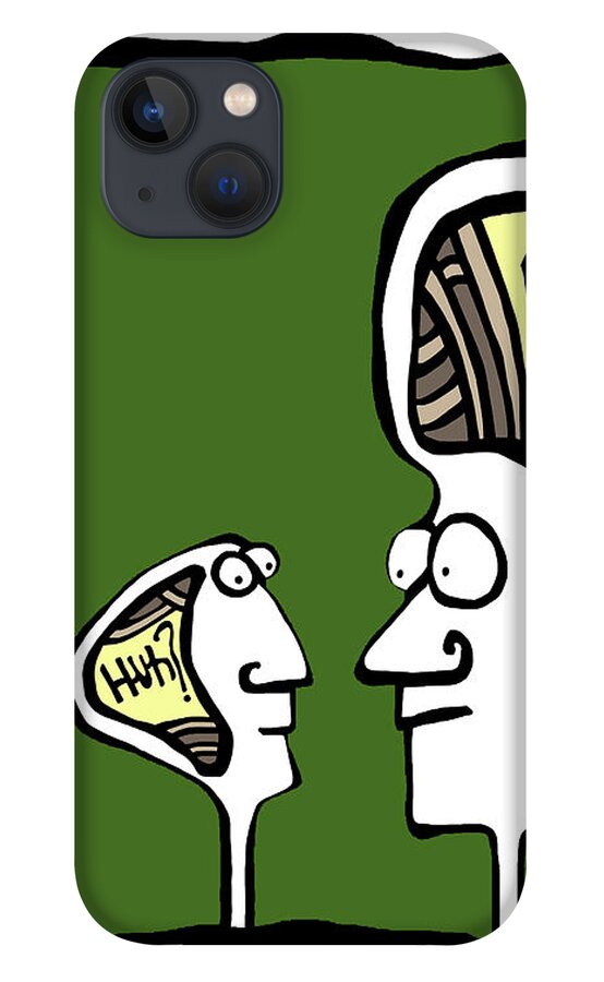 Face Up iPhone 13 Case featuring the drawing Afterthought - What I Should Have Said by Dar Freeland
