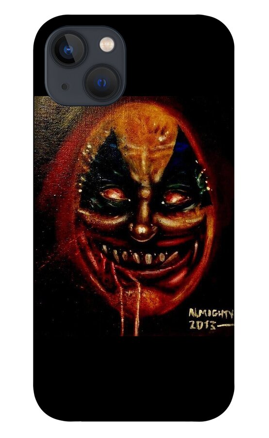John Wayne Gacy iPhone 13 Case featuring the painting Gacy In Hell by Ryan Almighty