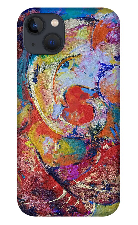 Ganesha iPhone 13 Case featuring the painting Ganesh by Jyotika Shroff