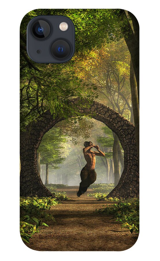 Pan iPhone 13 Case featuring the digital art Gate to Pan's Garden by Daniel Eskridge