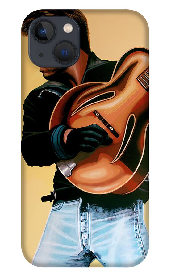 George Michael iPhone 13 Case featuring the painting George Michael Painting by Paul Meijering
