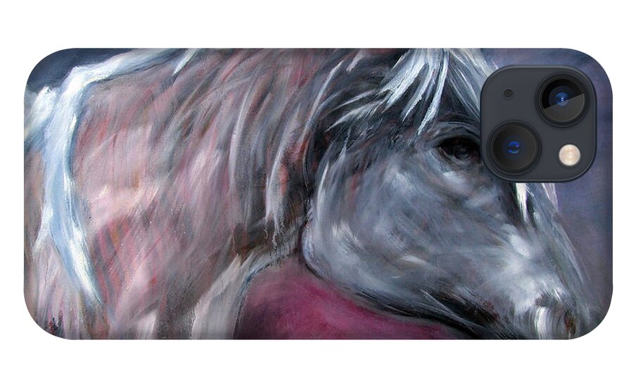 Katt Yanda iPhone 13 Case featuring the painting Spirit Horse by Katt Yanda