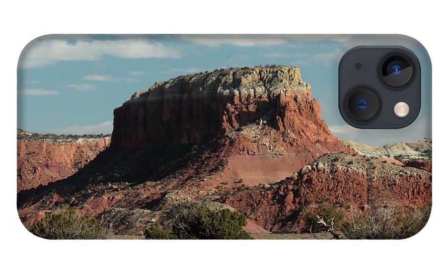 Red iPhone 13 Case featuring the photograph Ghost Ranch Mesa by David Diaz
