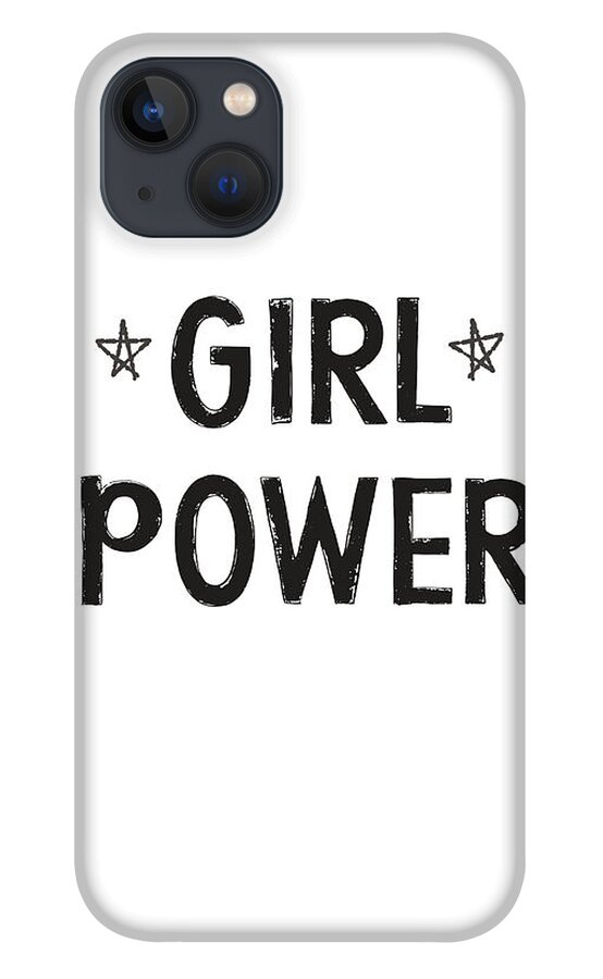 Girl Power iPhone 13 Case featuring the digital art Girl Power- Design by Linda Woods by Linda Woods