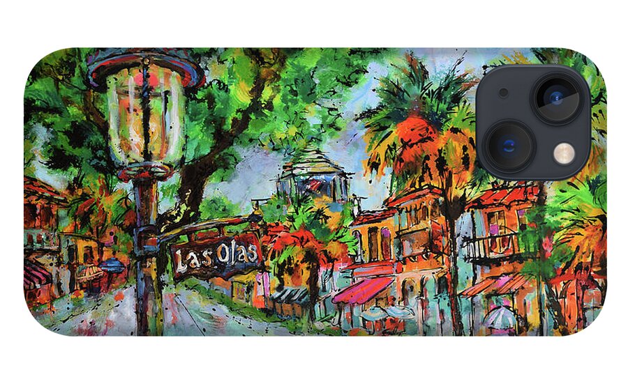 Las Olas Boulevard iPhone 13 Case featuring the painting Glorious Los Olas by Jyotika Shroff