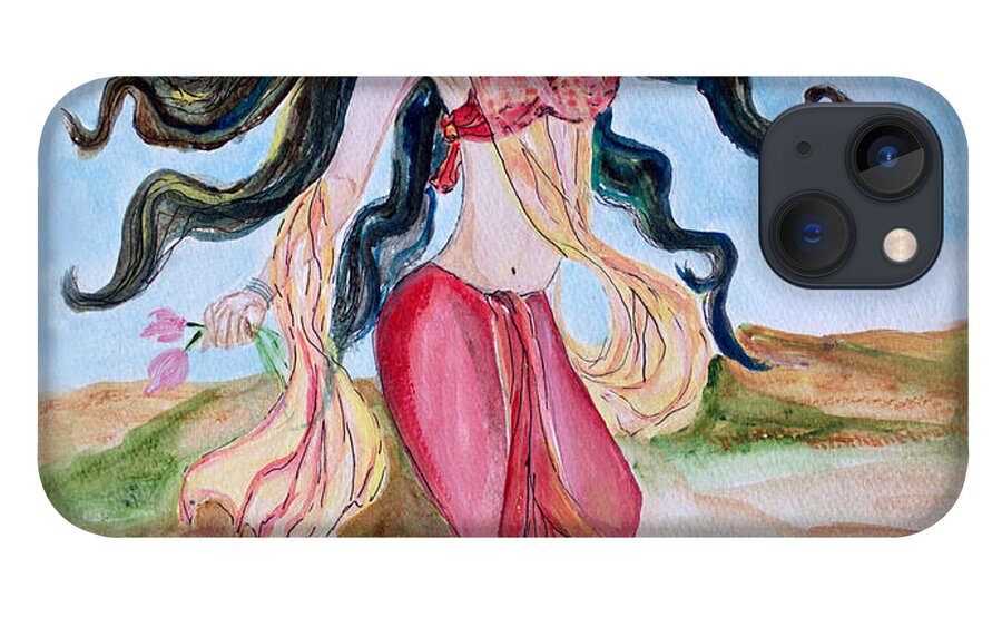 Goddess iPhone 13 Case featuring the painting Goddess of love by Sarabjit Singh