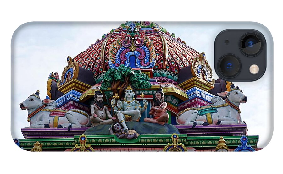 Richard Reeve iPhone 13 Case featuring the photograph Gods above V - Kapaleeshwarar Temple, Mylapore by Richard Reeve