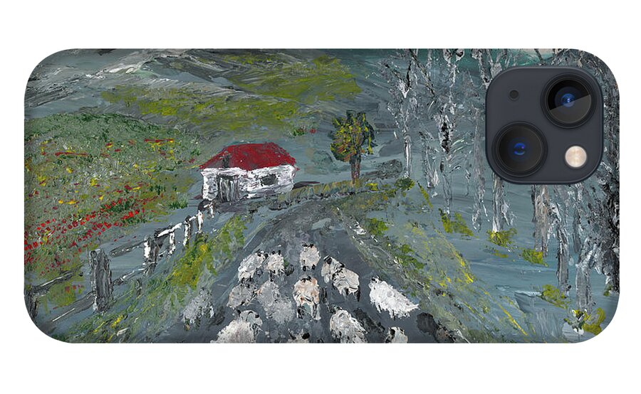 Landscape iPhone 13 Case featuring the painting Going Home by Ovidiu Ervin Gruia