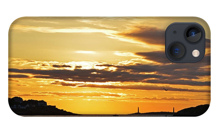 Gloucester iPhone 13 Case featuring the photograph Good Harbor Lighthouses at Sunrise by Toby McGuire