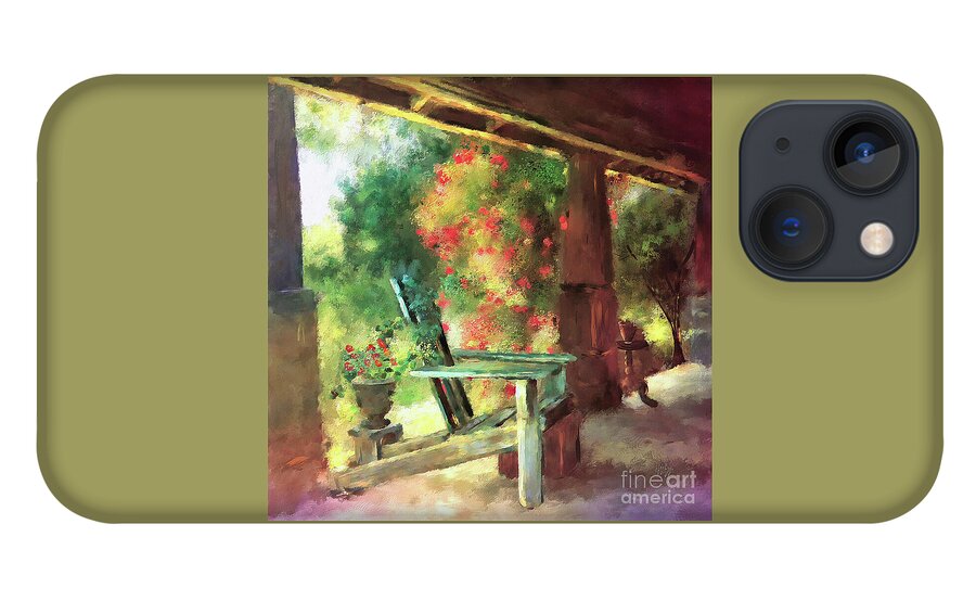 Porch iPhone 13 Case featuring the digital art Gramma's Front Porch by Lois Bryan