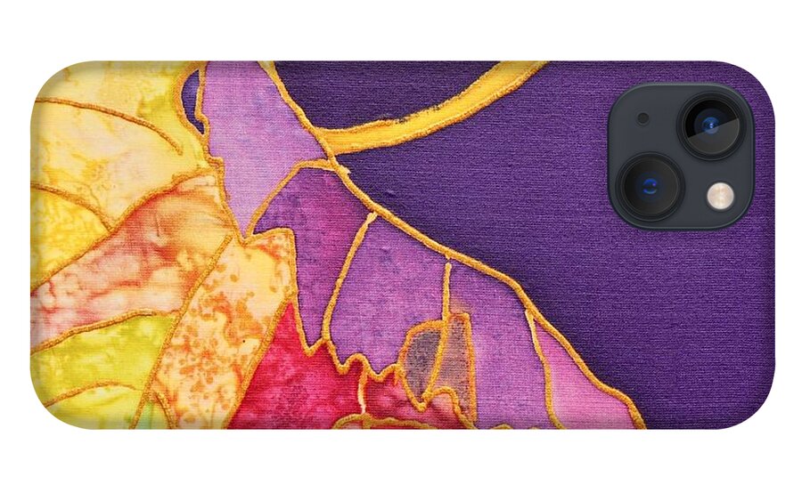  iPhone 13 Case featuring the painting Grape Leaves by Barbara Pease