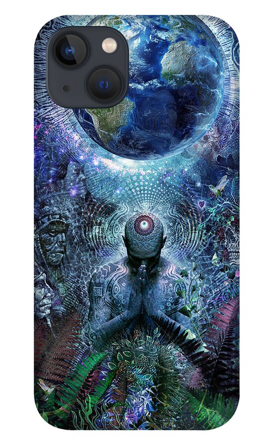 Cameron Gray iPhone 13 Case featuring the digital art Gratitude For The Earth And Sky by Cameron Gray