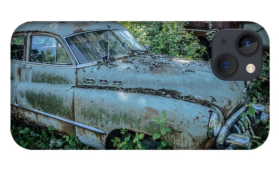 Antique Auto iPhone 13 Case featuring the photograph Green Buick #1 by Kristine Hinrichs
