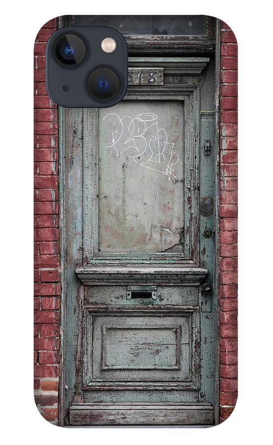 Decay iPhone 13 Case featuring the photograph Griffintown Door by Kreddible Trout