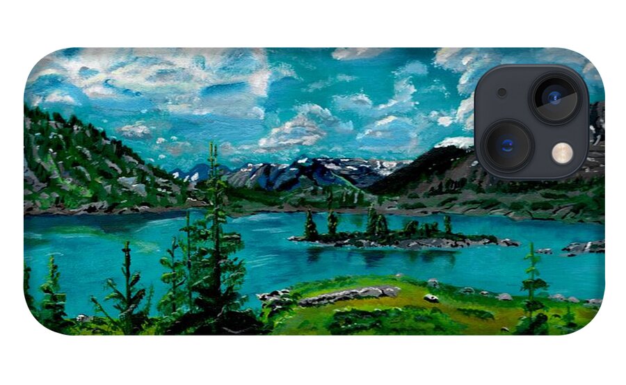 Grizzly Lake iPhone 13 Case featuring the painting Grizzly Lake by David Bigelow