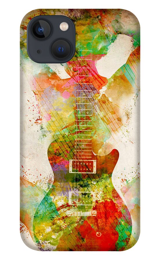 Guitar iPhone 13 Case featuring the digital art Guitar Siren by Nikki Smith