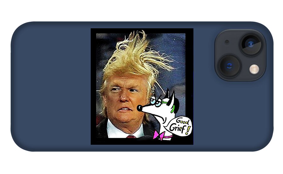 Trump iPhone 13 Case featuring the digital art Hail Puppet Emperor Trump...  by Hartmut Jager