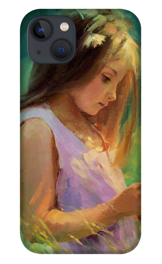 Girl iPhone 13 Case featuring the painting Hailey by Steve Henderson