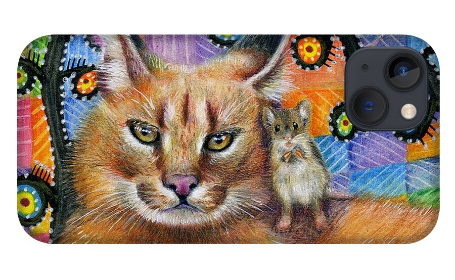 Cat iPhone 13 Case featuring the painting Hanging Out by Jacquelin L Vanderwood Westerman