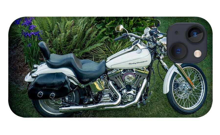 Motorcycle iPhone 13 Case featuring the photograph Harley-Davidson Softail Deuce 2004 by E Faithe Lester