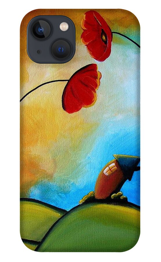 House iPhone 13 Case featuring the painting Hello by Cindy Thornton