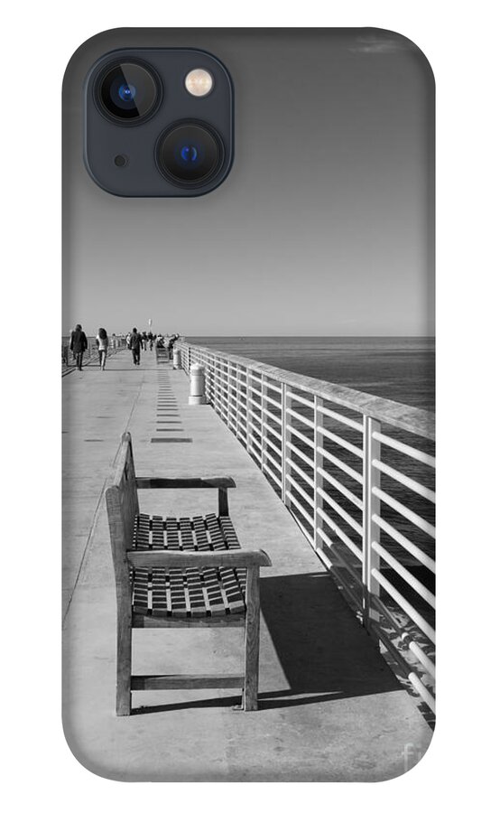 Pier iPhone 13 Case featuring the photograph Hermosa Beach Seat by Ana V Ramirez