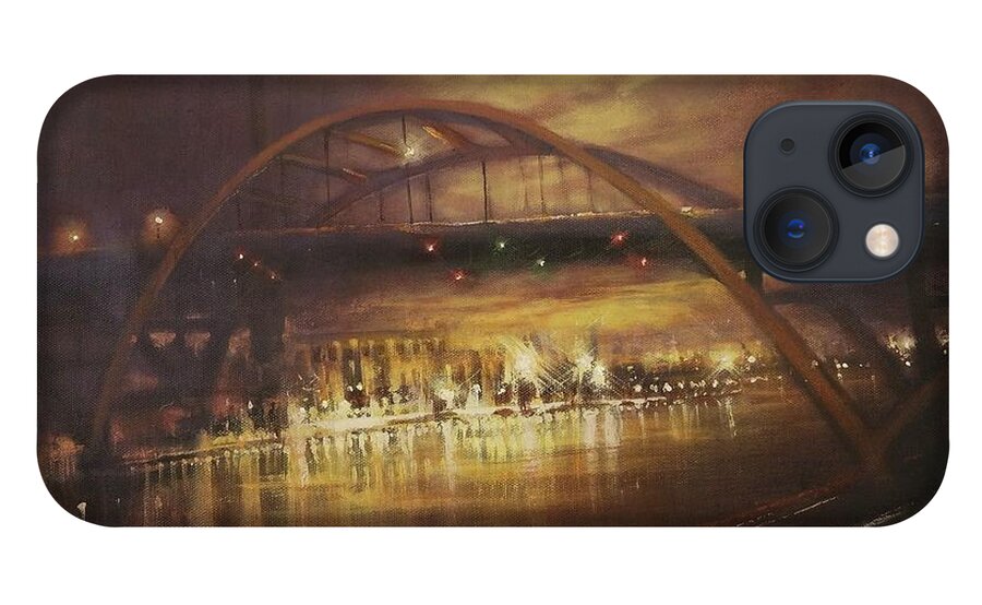 Hoan Bridge iPhone 13 Case featuring the painting Hoan Bridge by Tom Shropshire