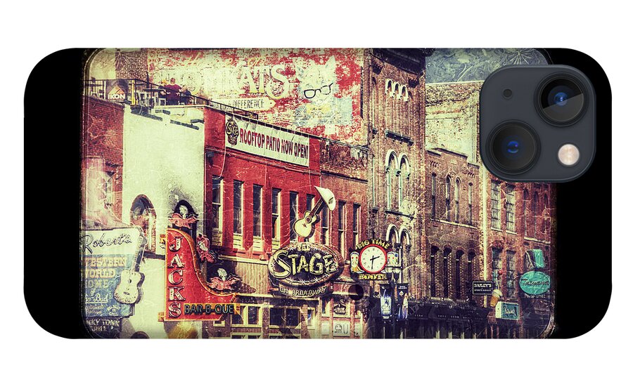 Nashville iPhone 13 Case featuring the photograph Honky Tonk Row - Nashville by Debra Martz