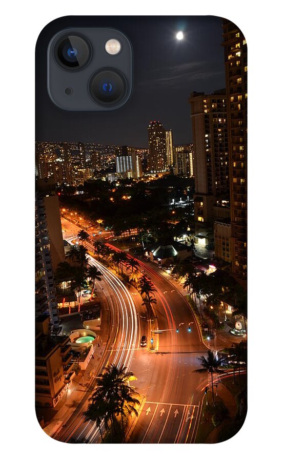 Hawaii iPhone 13 Case featuring the photograph Honolulu at Night 2 by Amy Fose