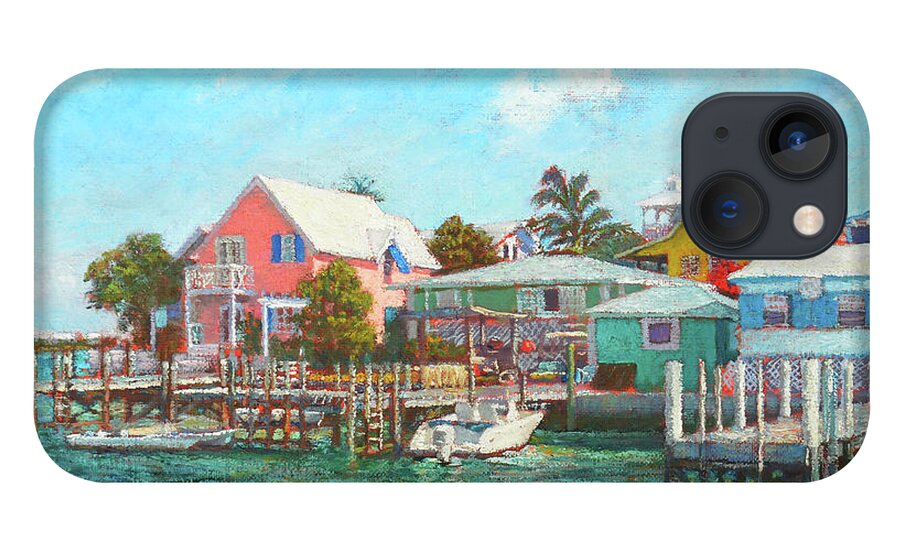 Hope Town iPhone 13 Case featuring the painting Hope Town By The Sea by Ritchie Eyma