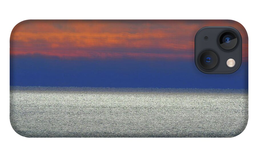 Ocean Abstract iPhone 13 Case featuring the photograph Horizontal sunset by Kathleen Illes