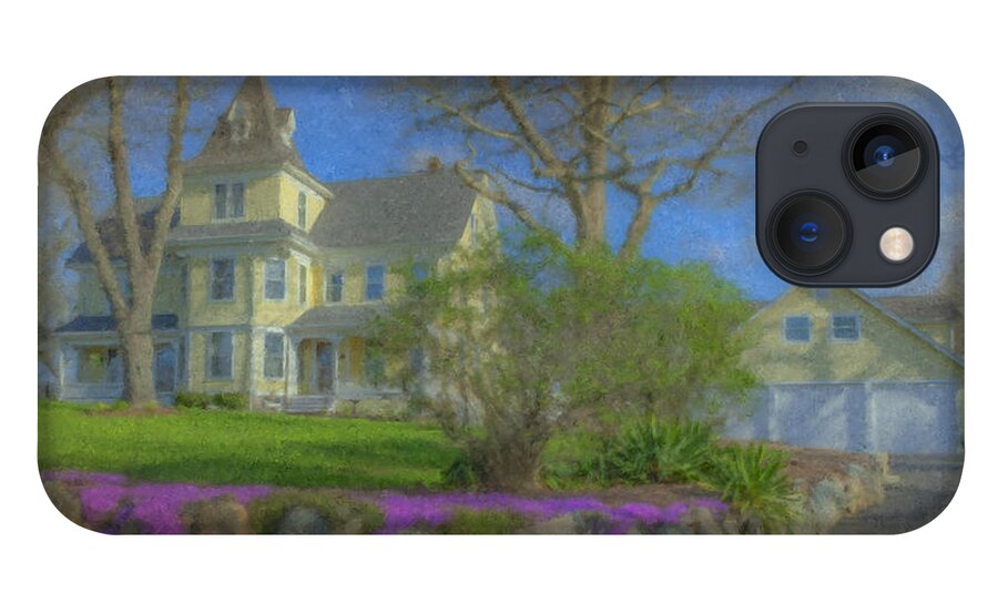 House iPhone 13 Case featuring the painting House on Elm St., Easton, MA by Bill McEntee