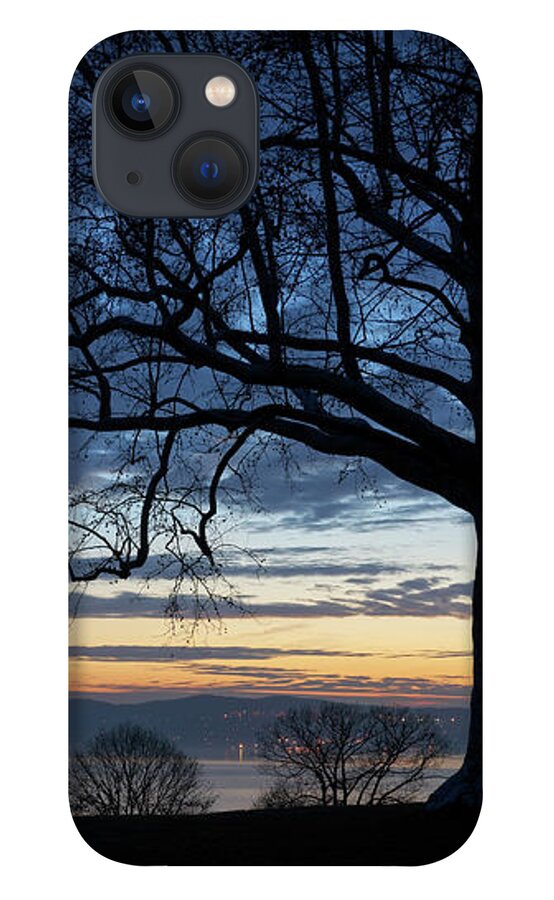 Hudson River iPhone 13 Case featuring the photograph Hudson River Blue Hour in Winter by Marianne Campolongo